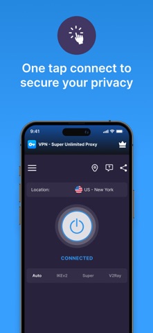 The ExpressVPN app connected to a US server - install and test your VPN before you fly to China