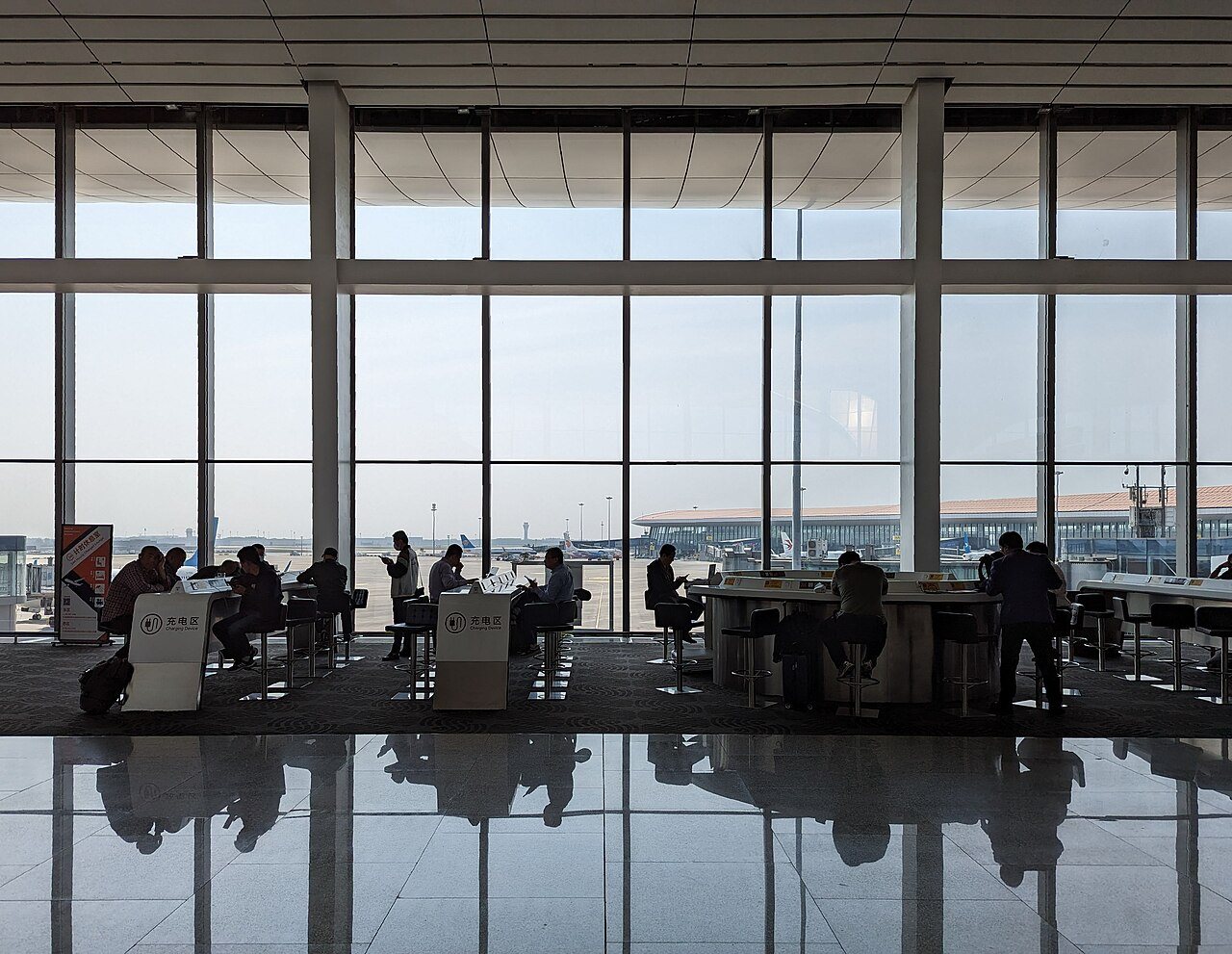 Beijing Daxing International Airport's airside hall - arrive 2 hours early and take the metro or airport express into the city