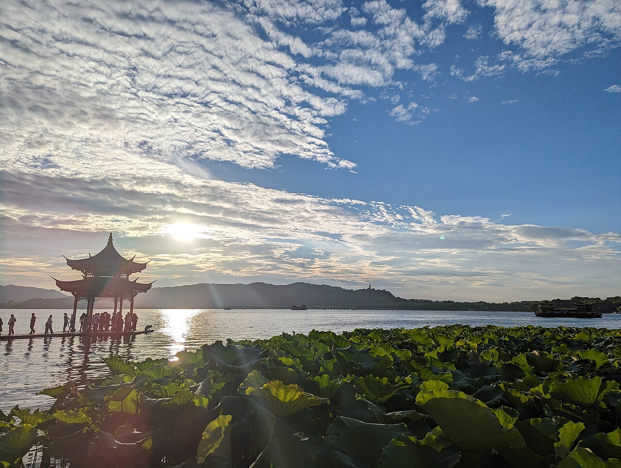 Jixian Pavilion Sunset Lotus
